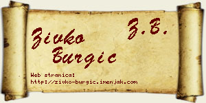 Živko Burgić vizit kartica